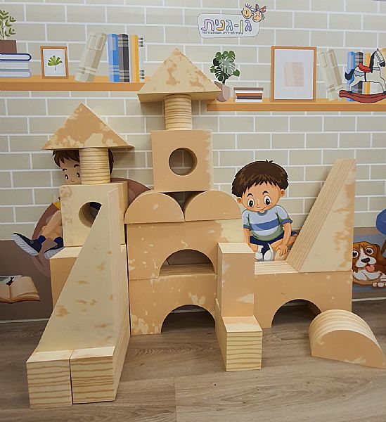 קוביות פוליאתילן גדולות דמוי עץ 20 יח'